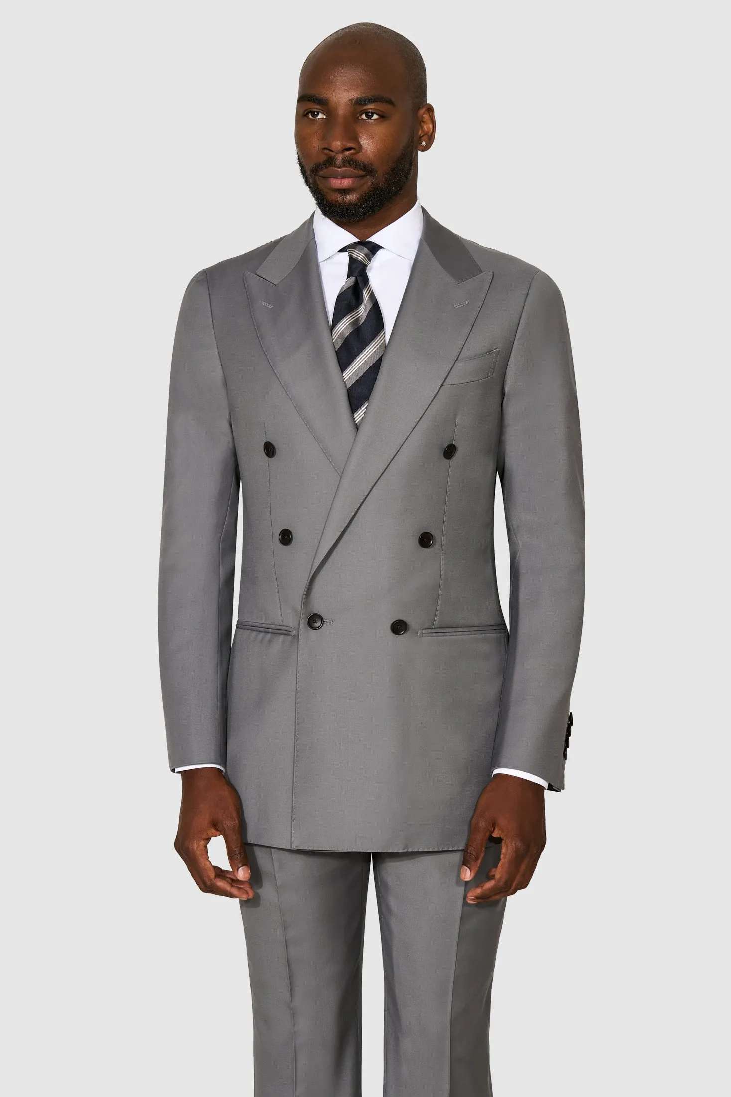 New Suitsupply Havana Steel Gray Pure Wool Super 110s All Season Low DB Suit - Many Sizes Available (FINAL SALE)
