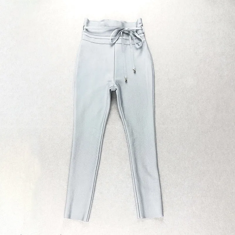 New Summer Bandage Pants 2020 9 Colors Sexy Women High Waist Pencil Stretch Pants Trousers Female Fashion Street Wear