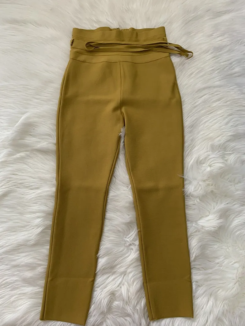 New Summer Bandage Pants 2020 9 Colors Sexy Women High Waist Pencil Stretch Pants Trousers Female Fashion Street Wear