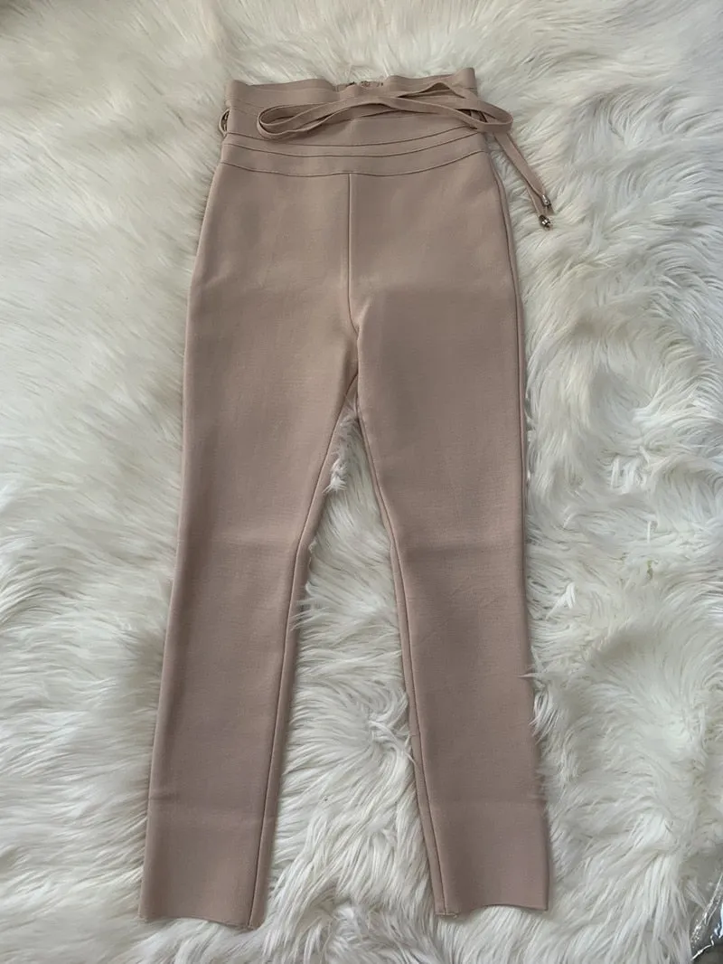 New Summer Bandage Pants 2020 9 Colors Sexy Women High Waist Pencil Stretch Pants Trousers Female Fashion Street Wear