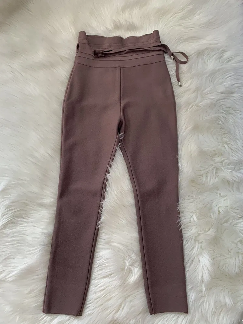 New Summer Bandage Pants 2020 9 Colors Sexy Women High Waist Pencil Stretch Pants Trousers Female Fashion Street Wear