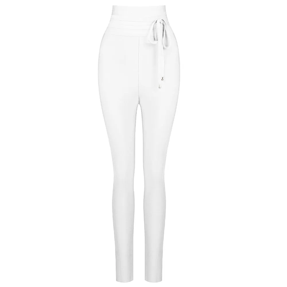 New Summer Bandage Pants 2020 9 Colors Sexy Women High Waist Pencil Stretch Pants Trousers Female Fashion Street Wear
