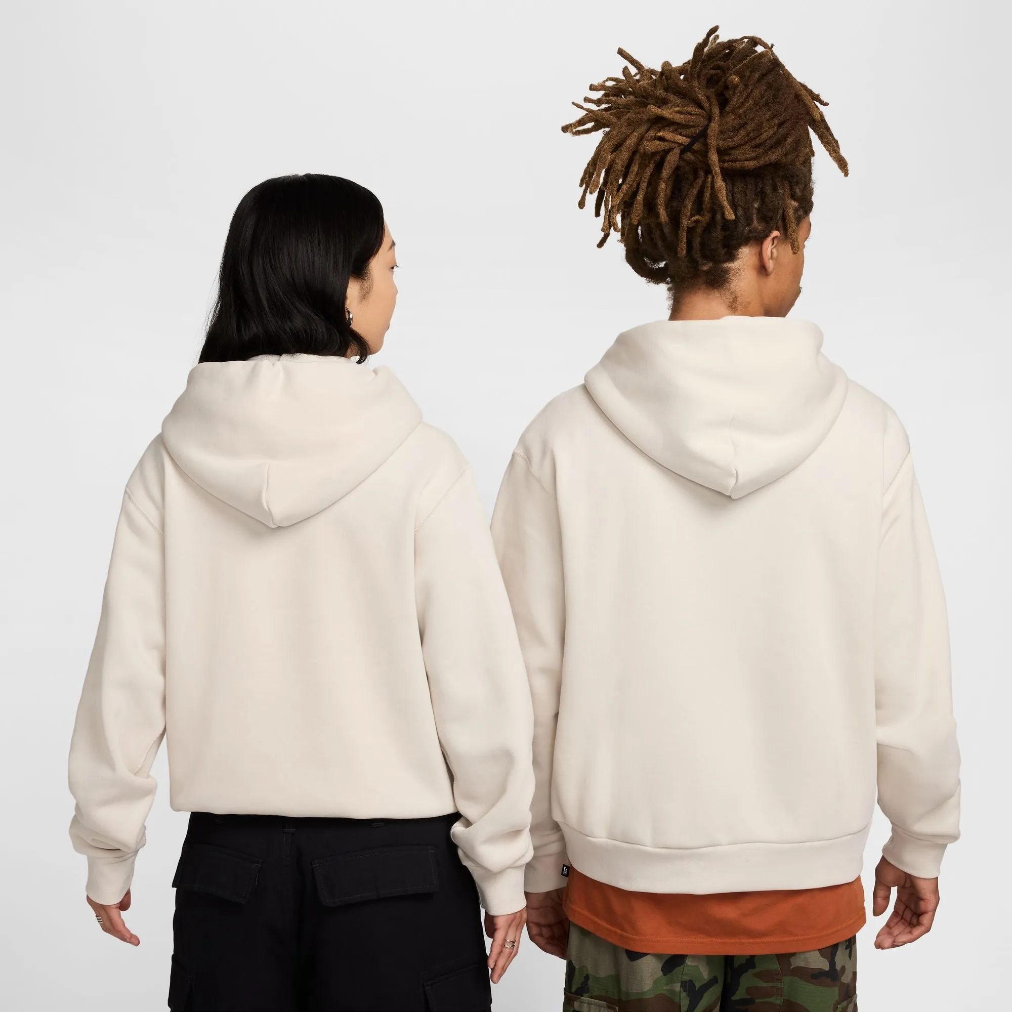 Nike SB Fleece Pullover Skate Hoodie - Light Orewood Brown/White