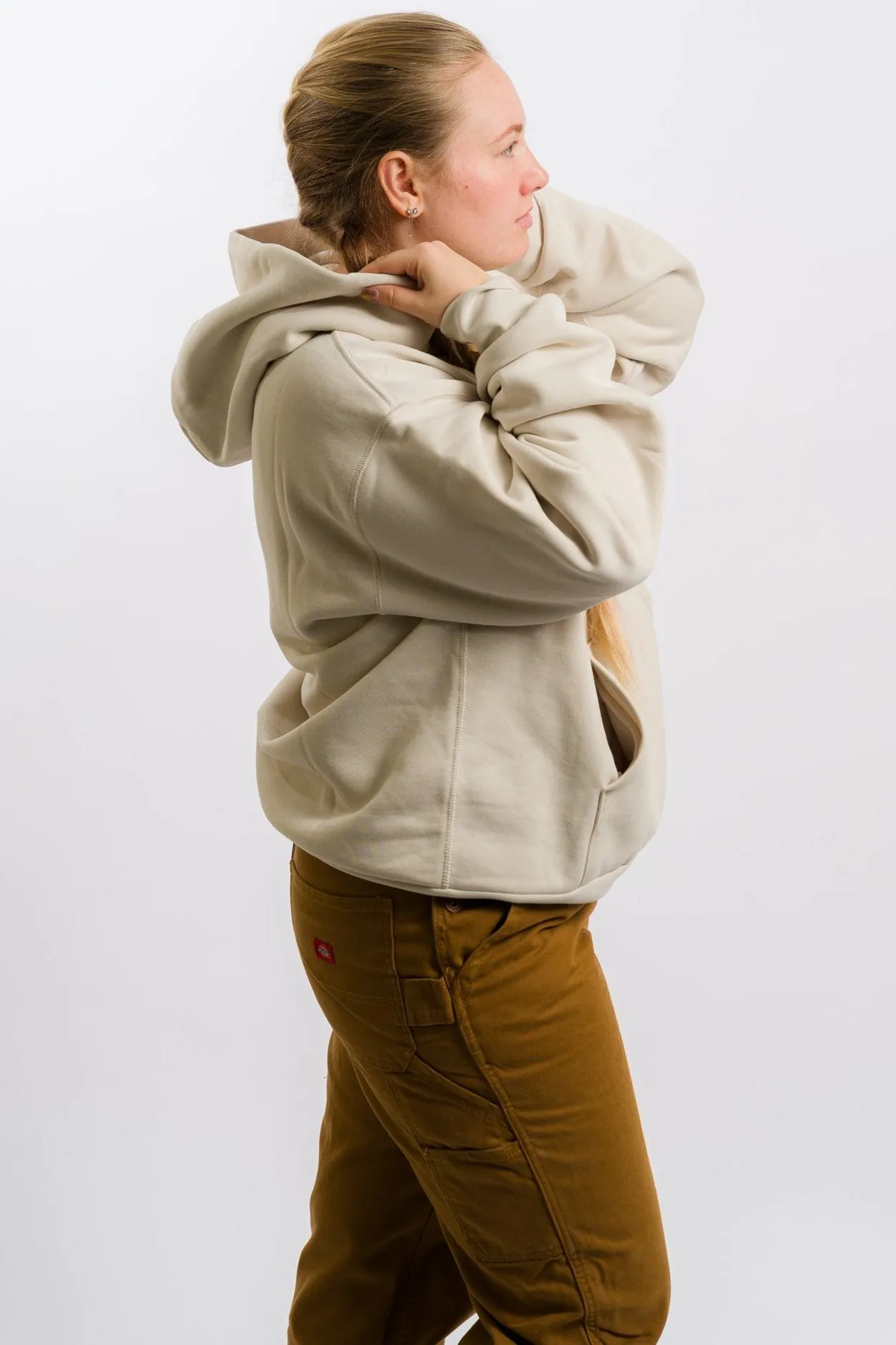 Nike SB Fleece Pullover Skate Hoodie - Light Orewood Brown/White