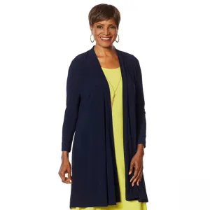 Nina Leonard Women's Miracle Matte Duster Cardigan With Back Tie