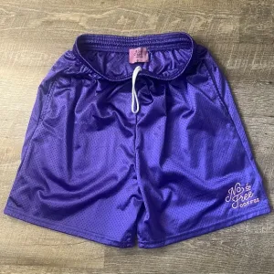 No Free Coffee Purple Basketball Shorts Size Large