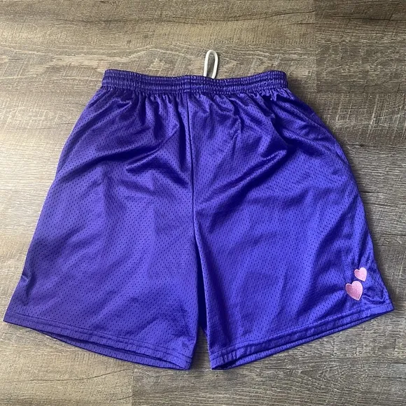No Free Coffee Purple Basketball Shorts Size Large