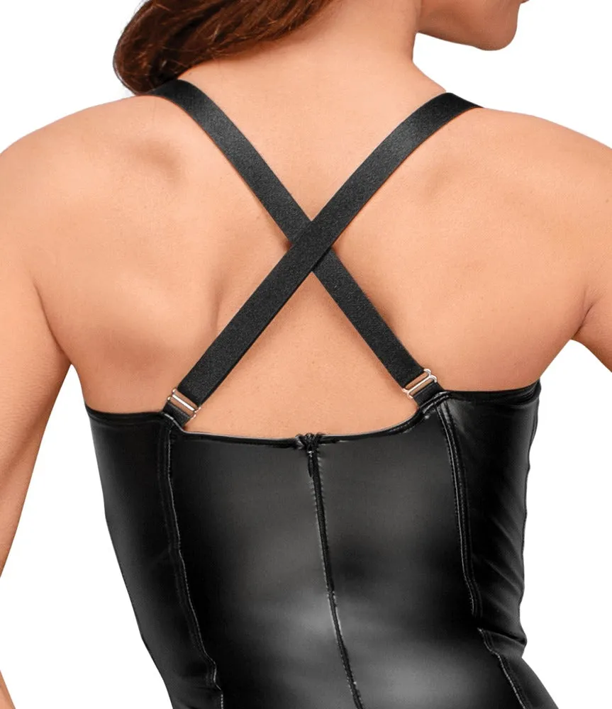 Noir Handmade Wetlook and Mesh Dress (XL)