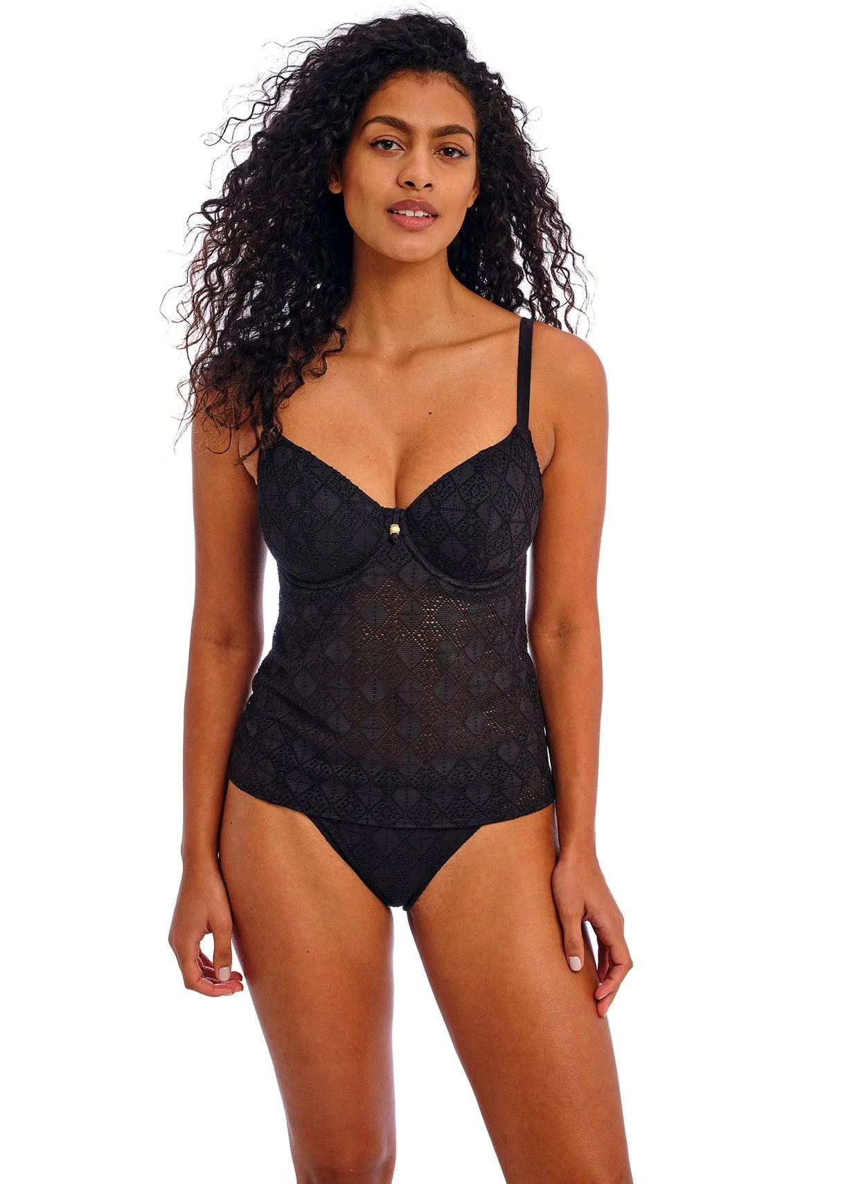 Nomad Plunge Tankini Black - Freya