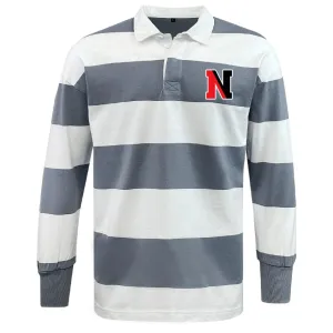 Northeastern University Rowing Classic Long Sleeve Hooped Rugby Jersey
