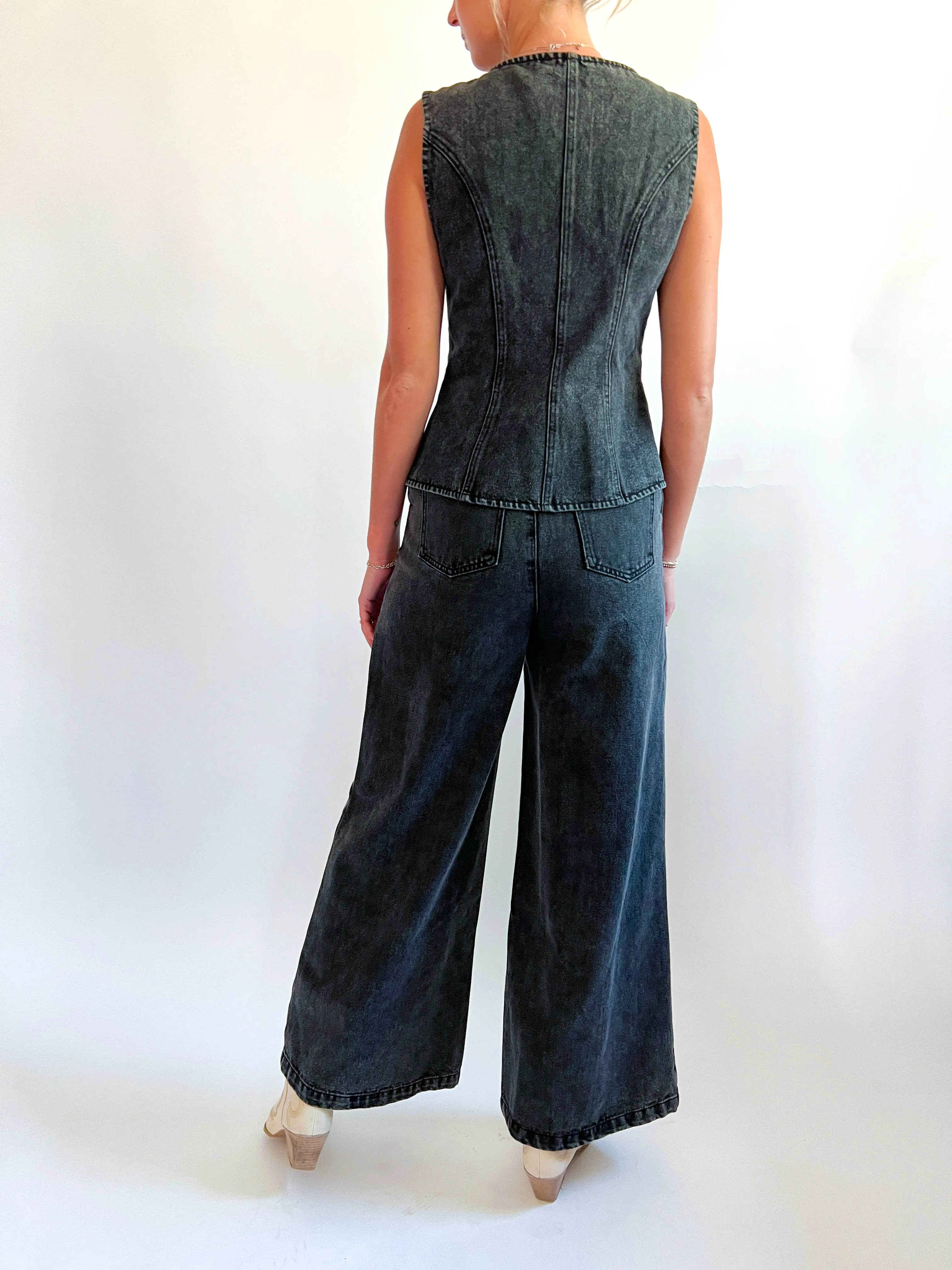 Novelty Washed Denim Pant