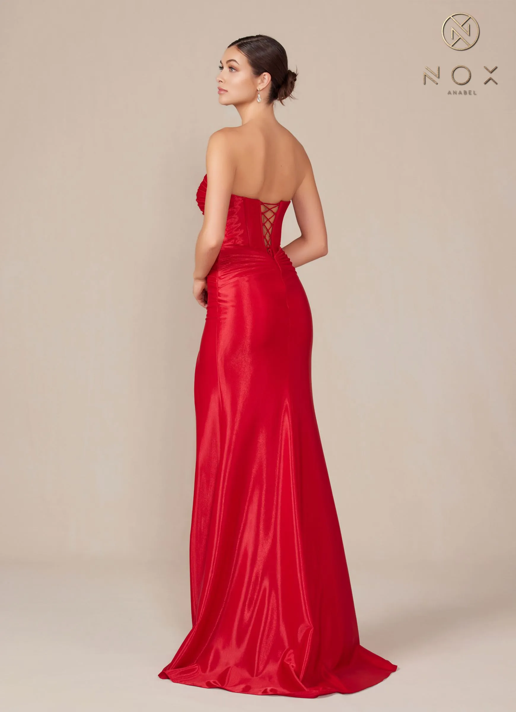 Nox Anabel T1489 Dress Long Strapless Fitted Evening Gown