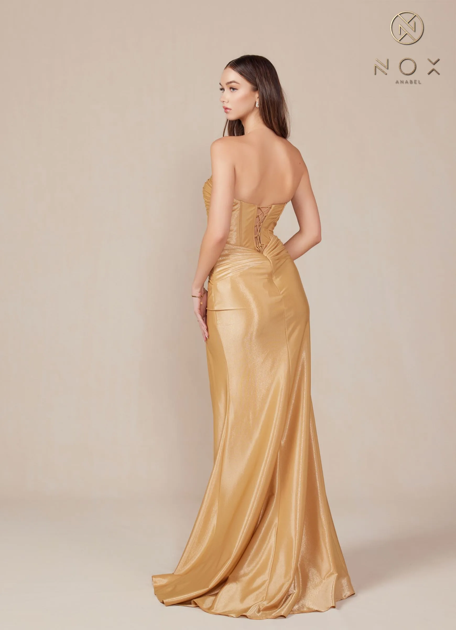 Nox Anabel T1489 Dress Long Strapless Fitted Evening Gown