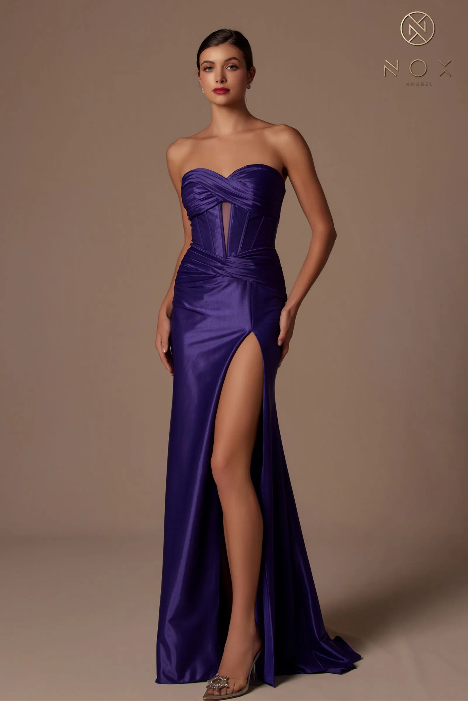 Nox Anabel T1489 Dress Long Strapless Fitted Evening Gown