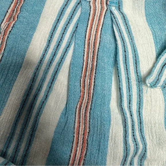 NWOT Free People Barbados Blooms Shorts in Blue Stripes 2