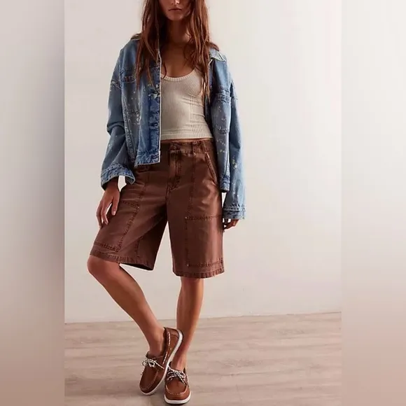 Nwot Free People Bayside Carpenter Shorts