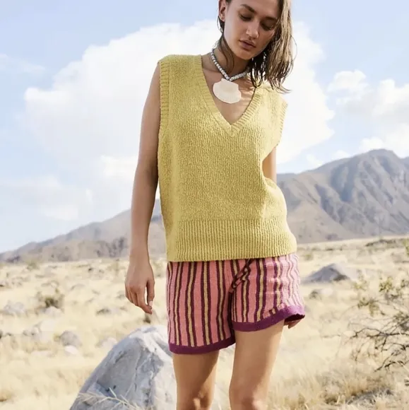 NWOT Free People Beach 🏖️ Penny Knit Set Shorts M