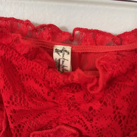 NWOT Free People Intimately House Party Micro Shorts Red Size Medium,Large or XL