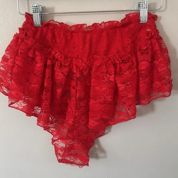 NWOT Free People Intimately House Party Micro Shorts Red Size Medium,Large or XL