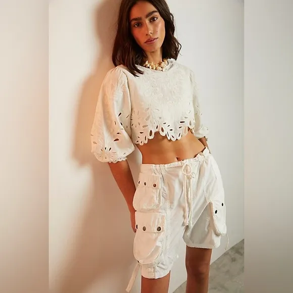 NWOT Free People - Moon Bay Parachute Oversized Baggy Shorts Size Large