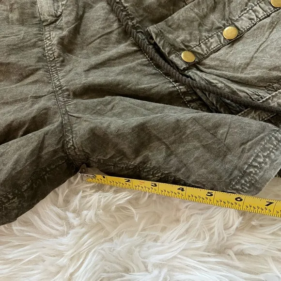 NWOT Free People Moon Bay Utility Parachute Shorts Womens Sz M Washed Army Green