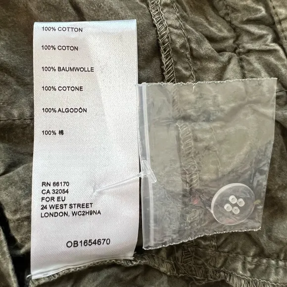 NWOT Free People Moon Bay Utility Parachute Shorts Womens Sz M Washed Army Green