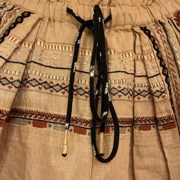 NWOT Free People Undertow Embroidered Shorts