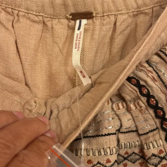NWOT Free People Undertow Embroidered Shorts