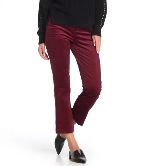 NWOT Joie Marcena Cropped Pants textured corduroy cropped high waisted size 0