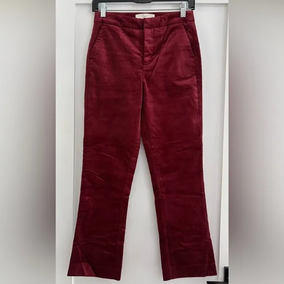 NWOT Joie Marcena Cropped Pants textured corduroy cropped high waisted size 0