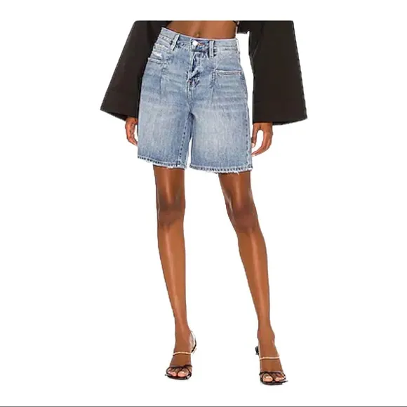 NWOT Pistola Denim Frannie High Rise Wide Leg Mom Shorts Size 26 Revolve NEW