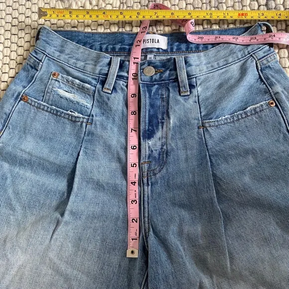 NWOT Pistola Denim Frannie High Rise Wide Leg Mom Shorts Size 26 Revolve NEW