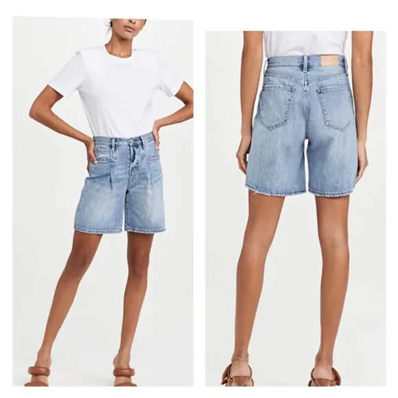 NWOT Pistola Denim Frannie High Rise Wide Leg Mom Shorts Size 26 Revolve NEW