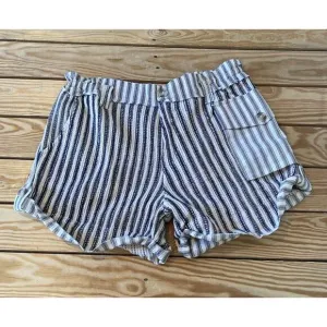 NWT $78 Free People Stripe Cargo Shorts Size Medium Women’s White Black