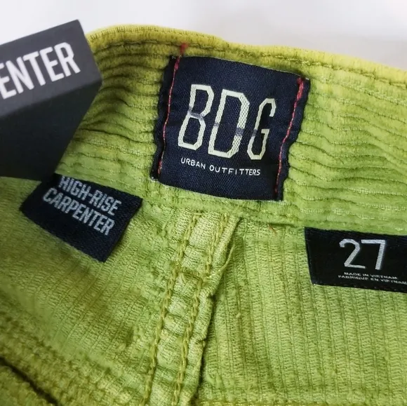NWT BDG Urban Outfitters High-Rise Carpenter Corduroy Shorts