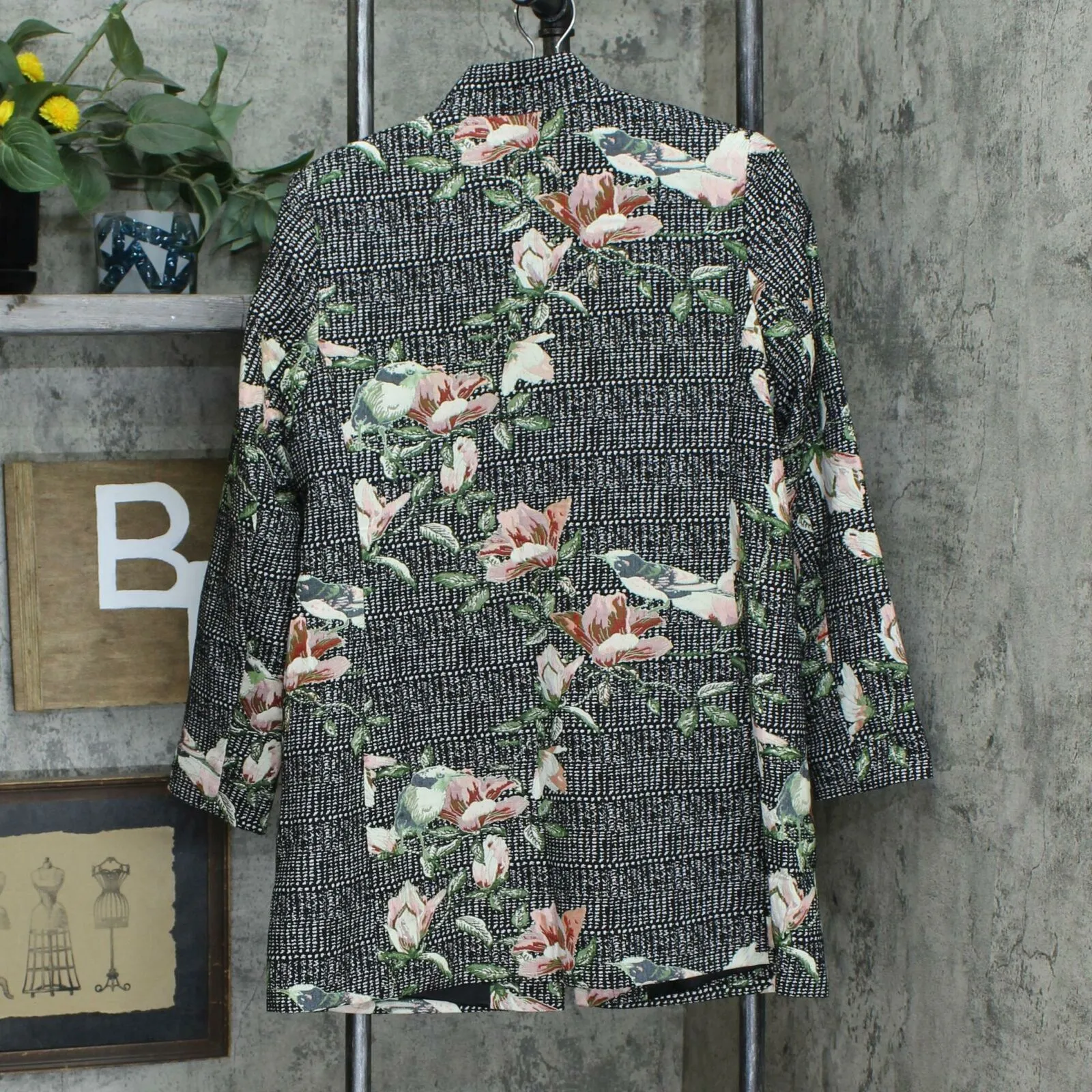 NWT Dennis Basso Madison Avenue Woven Brocade Snap Topper Jacket. A367875 10