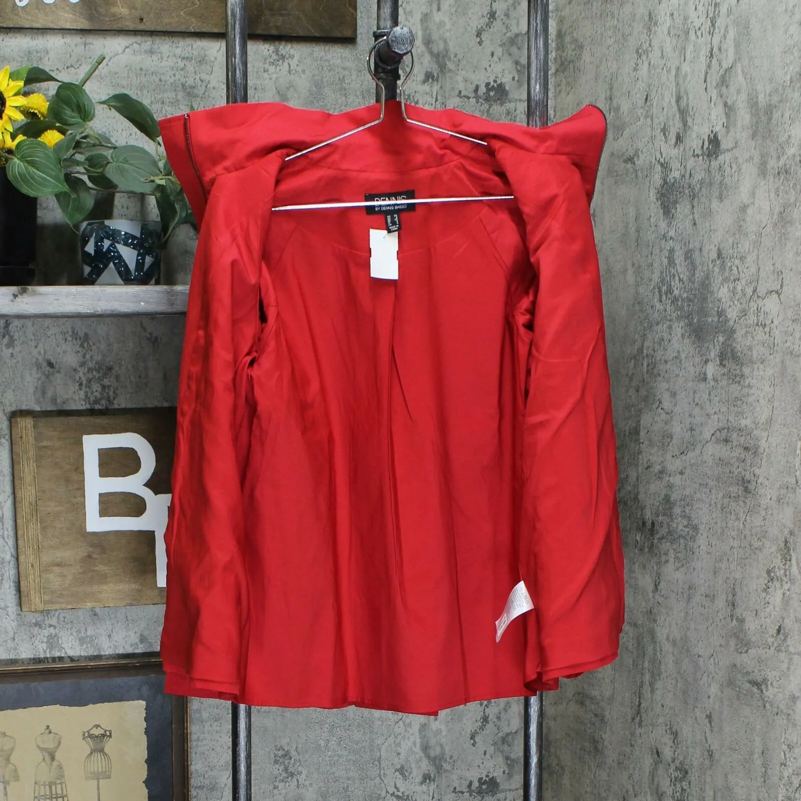 NWT Dennis Basso Women's Zip-Front Swing Jacket. A346657 X-Small