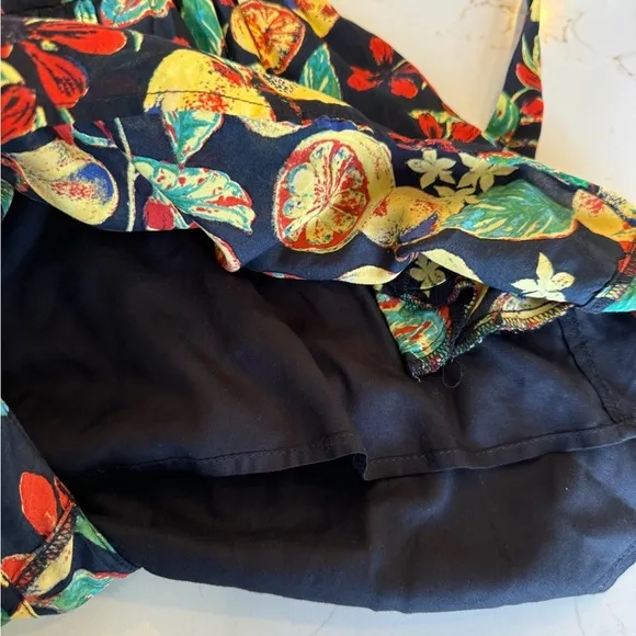 NWT Free People Black Combo Coral Tides Romper / xsmall