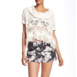 NWT Free People Floral Wrap Linen Blend Shorts