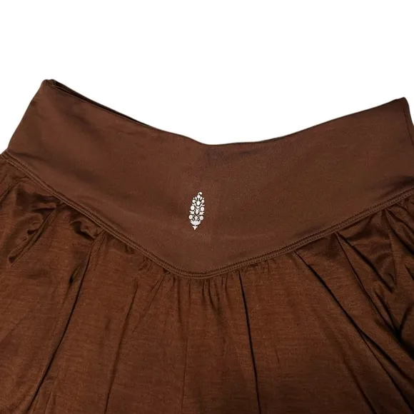 NWT Free People FP Movement Find Your Flow Shorts Argan Oil Brown