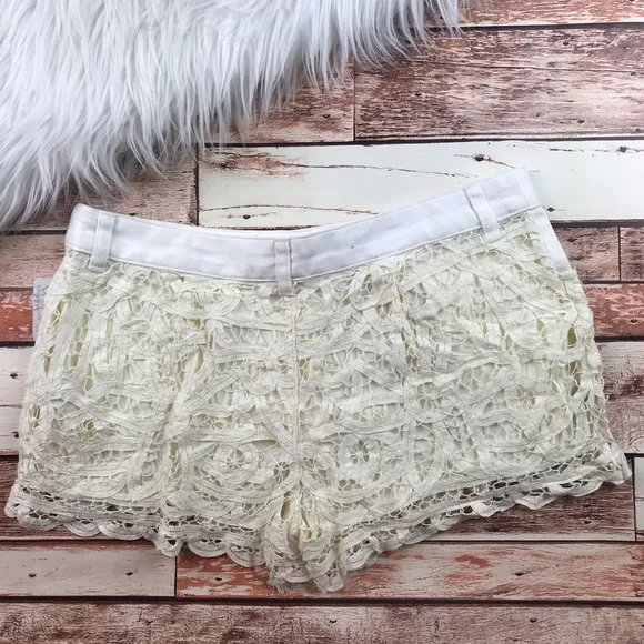 NWT free people ivory laced shorts