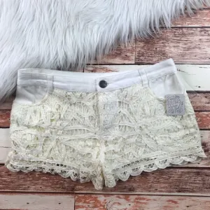 NWT free people ivory laced shorts