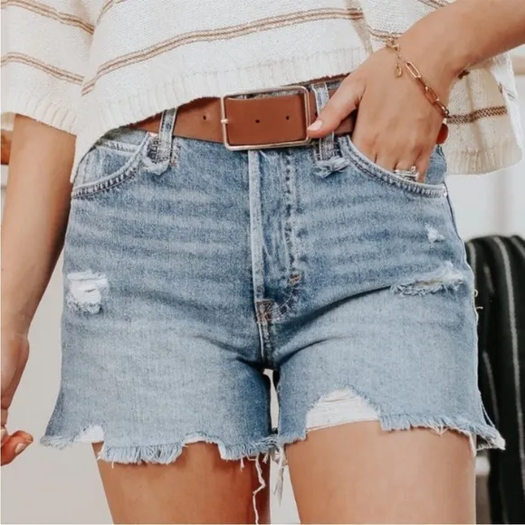NWT Free People Makai Distressed Cutoff Shorts in Shout &amp; Twist