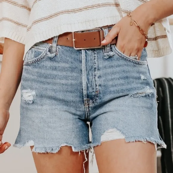 NWT Free People Makai Distressed Cutoff Shorts in Shout &amp; Twist