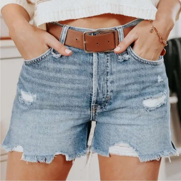 NWT Free People Makai Distressed Cutoff Shorts in Shout &amp; Twist