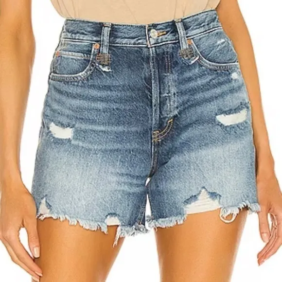NWT Free People Makai Distressed Cutoff Shorts in Shout &amp; Twist