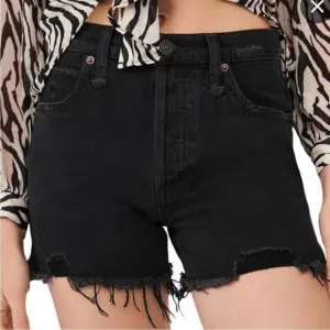 NWT Free People Makai Distressed Cutoff Shorts Washed Black