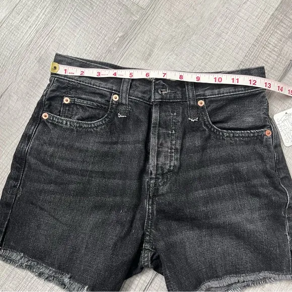 NWT FREE PEOPLE Makai High Waisted black Jean Shorts Size 24