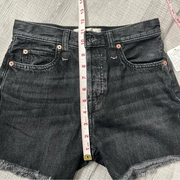 NWT FREE PEOPLE Makai High Waisted black Jean Shorts Size 24