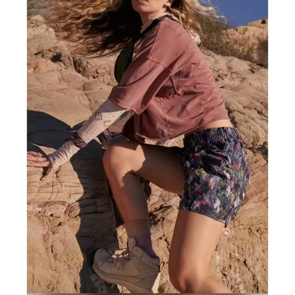 NWT Free People Movement In The Wild Printed Shorts